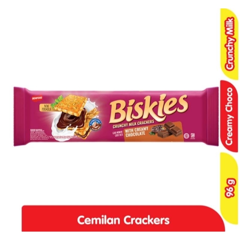 

Biskies Sandwich Chocolate 96g Biskies Sandwich Crackers Chocolate 96gram Biskies Sandwich Coklat