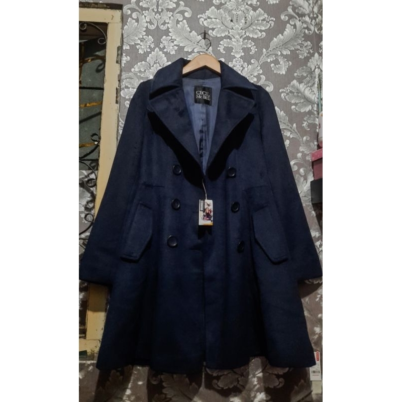 Coat Woll Cashmire Navy(CECIL MCBEE)