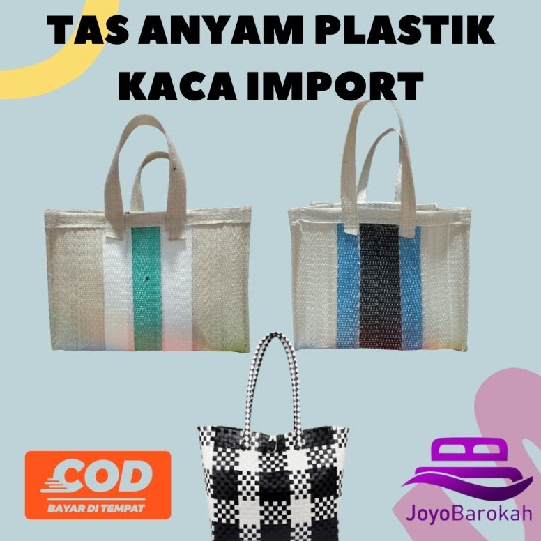 Semangat Abis Tas Anyaman Plastik Kaca Premium Import