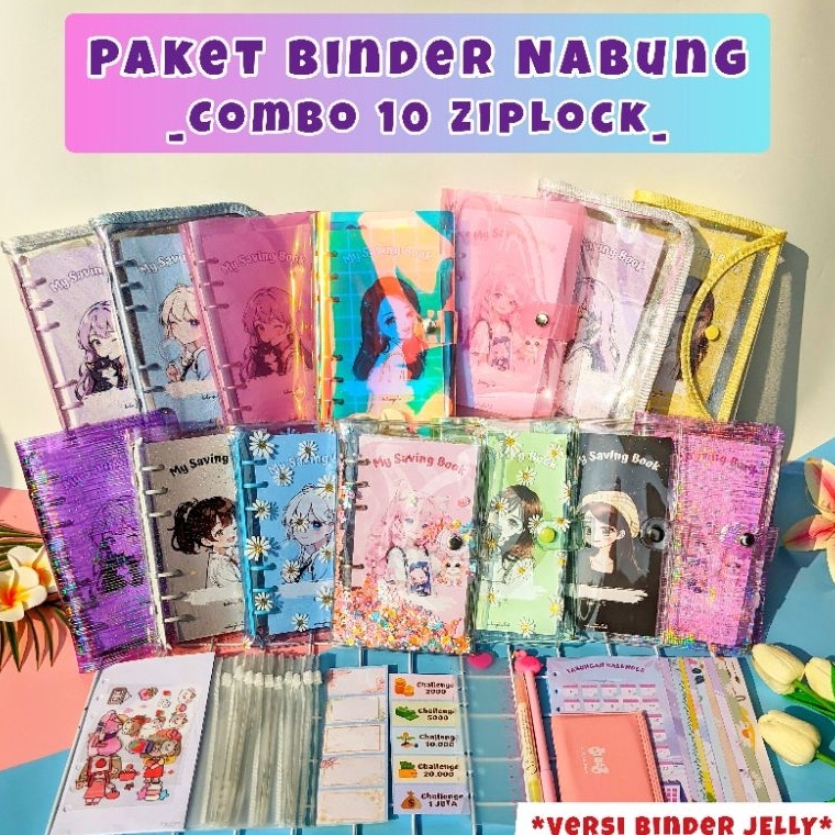 Belanja disini 1 Ziplock Part 1 Paket binder Nabung binder keuangan ukuran A6