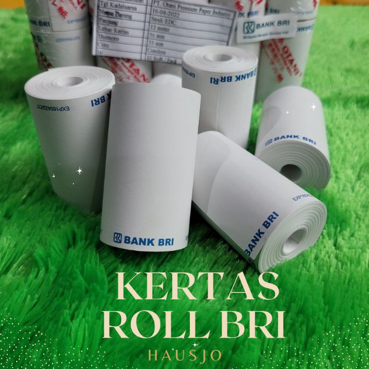 

Kes Roll dengan logo BRI 57x33 MM coreless untuk EDC Bri isi 1 roll
