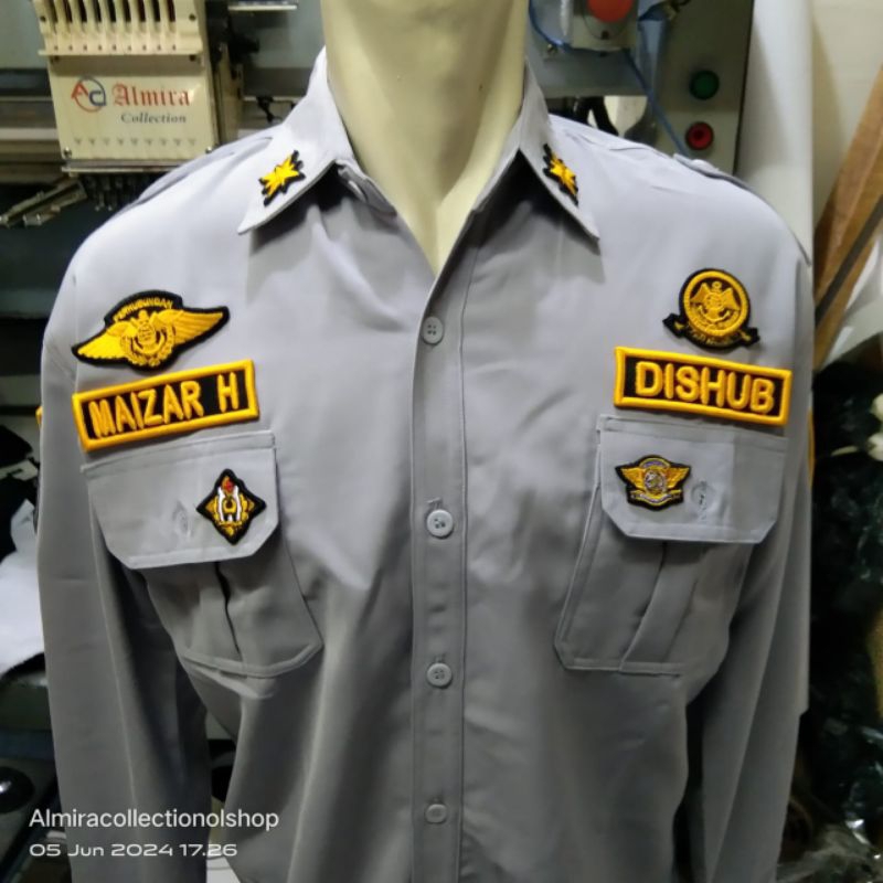 SERAGAM DISHUB DINAS PERHUBUNGAN PDH/PDL BORDIR TIMBUL