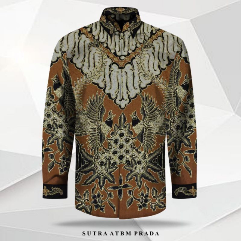 kain batik tulis pria bahan sutera prada batik tulis prada emas bahan sutera. er