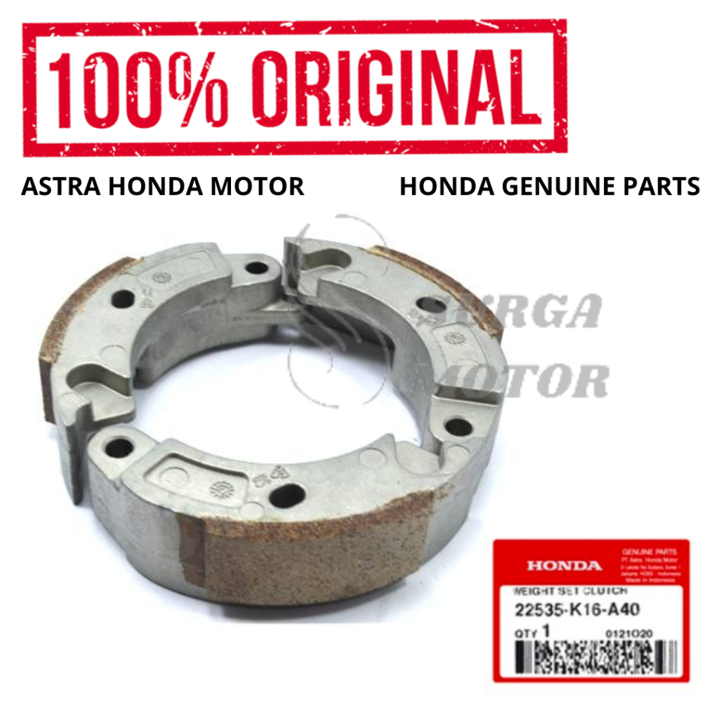 Kampas Kopling Ganda BeAT K81 Scoopy eSP K93 New Original Honda AHm 22535-K16-A40 Weight Set Clutch 