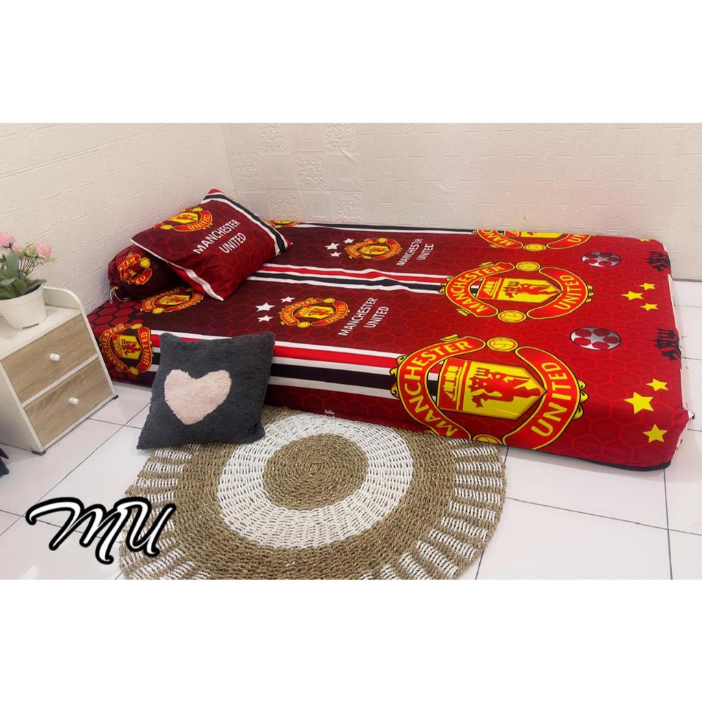 Sprei Fitted Karet Sprei Klub Bola Internasional Murah Sprei Manchester United 4 Pilihan Size No. 1 