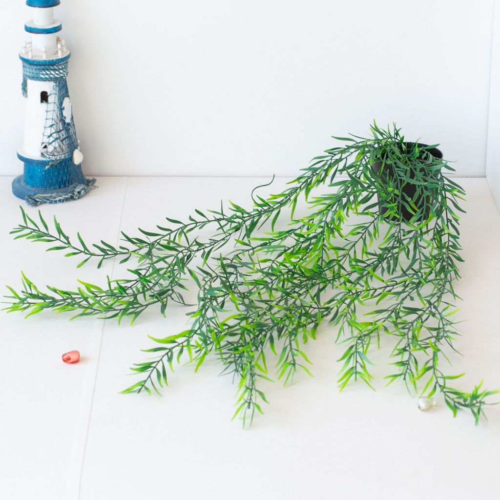 DAUN JUNTAI POT DINDING MODEL RUMPUT BUNGA ARTIFICIAL DEKORASI DAUN PLASTIK PALSU DEKORASI DINDING S