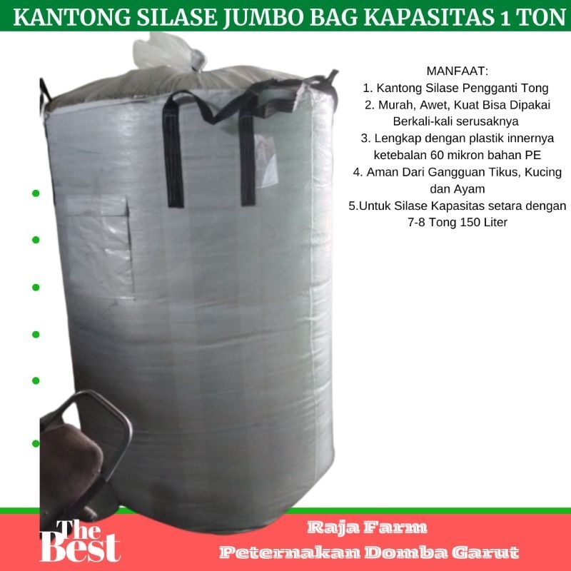 Kantong Silase Jumbo Bag/Silo Bag + Plastik Inner Kapasitas 1 Ton