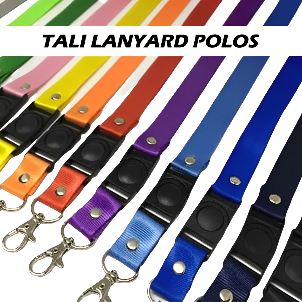 

TALI LANYARD POLOS 2cm || Gantungan Tali ID Card Stopper Polos Ukuran Lebar 2cm