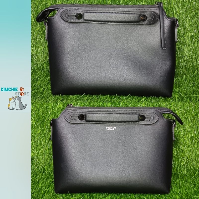 TAS SELEMPANG WANITA - FENDI ROMA SLING BAG BLACK KULAS (preloved) real pict