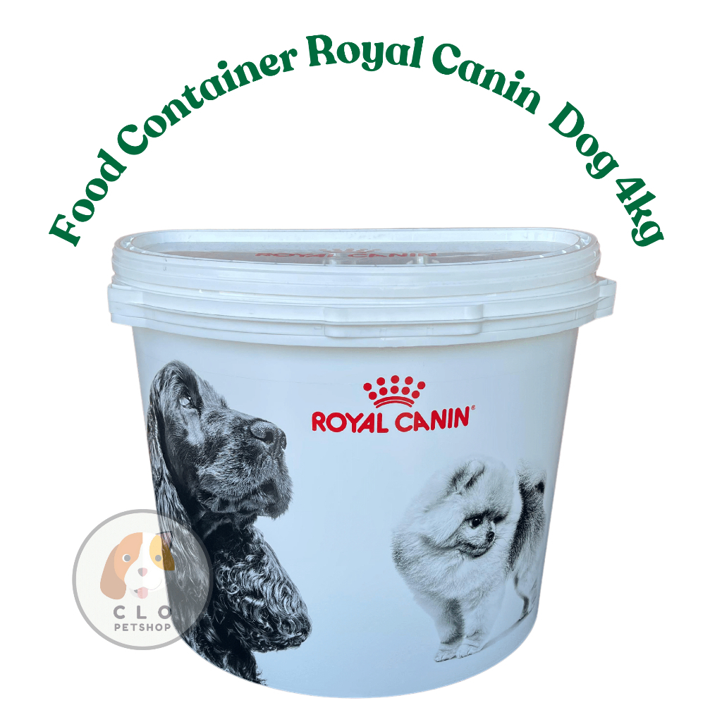 Food Container Royal Canin 4kg Drum simpan makanan kering anjing