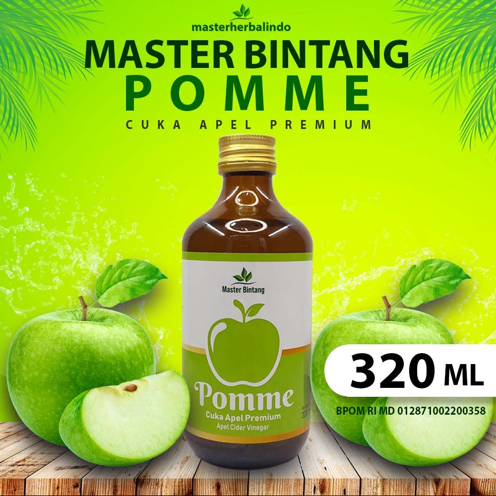 

Cuka Apel Master Bintang Pomme Premium Apple Cider Vinegar Murni 320ML