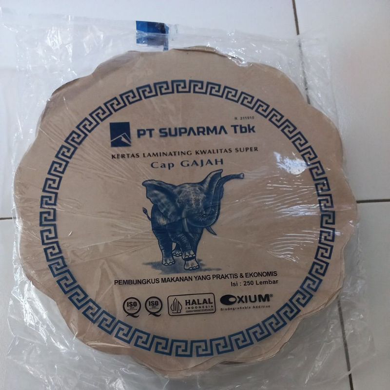 Gajah Kertas Nasi Bulat Laminating isi 250Lembar