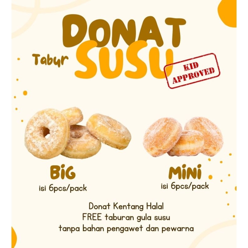 

DONAT KENTANG TABUR SUSU EMPUK (frozen)