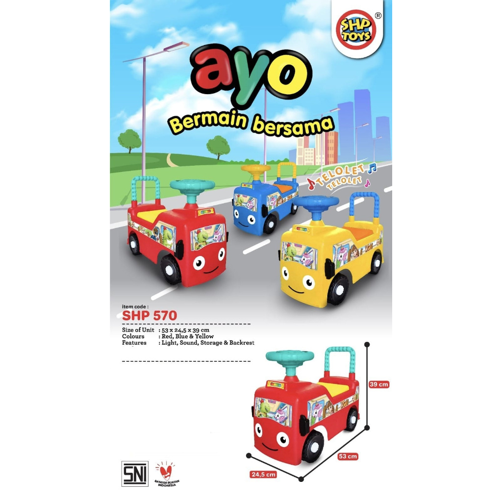 SHP 570 Ayo Bus SHP Toys Ride on Car