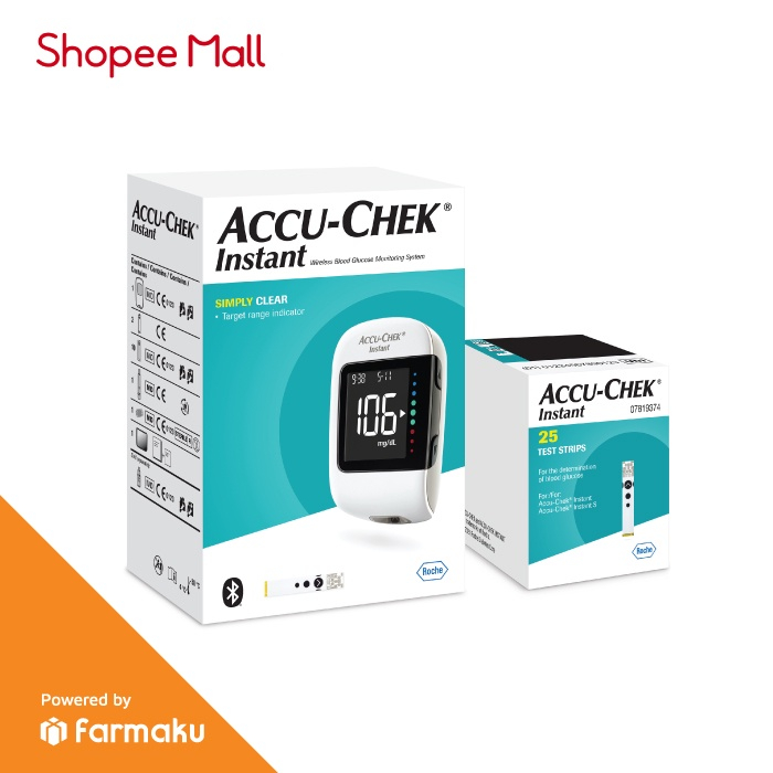 Accu-Chek Instant Paket Alat Cek Tes Gula Darah (Alat, Strip, Lancet) - Variasi