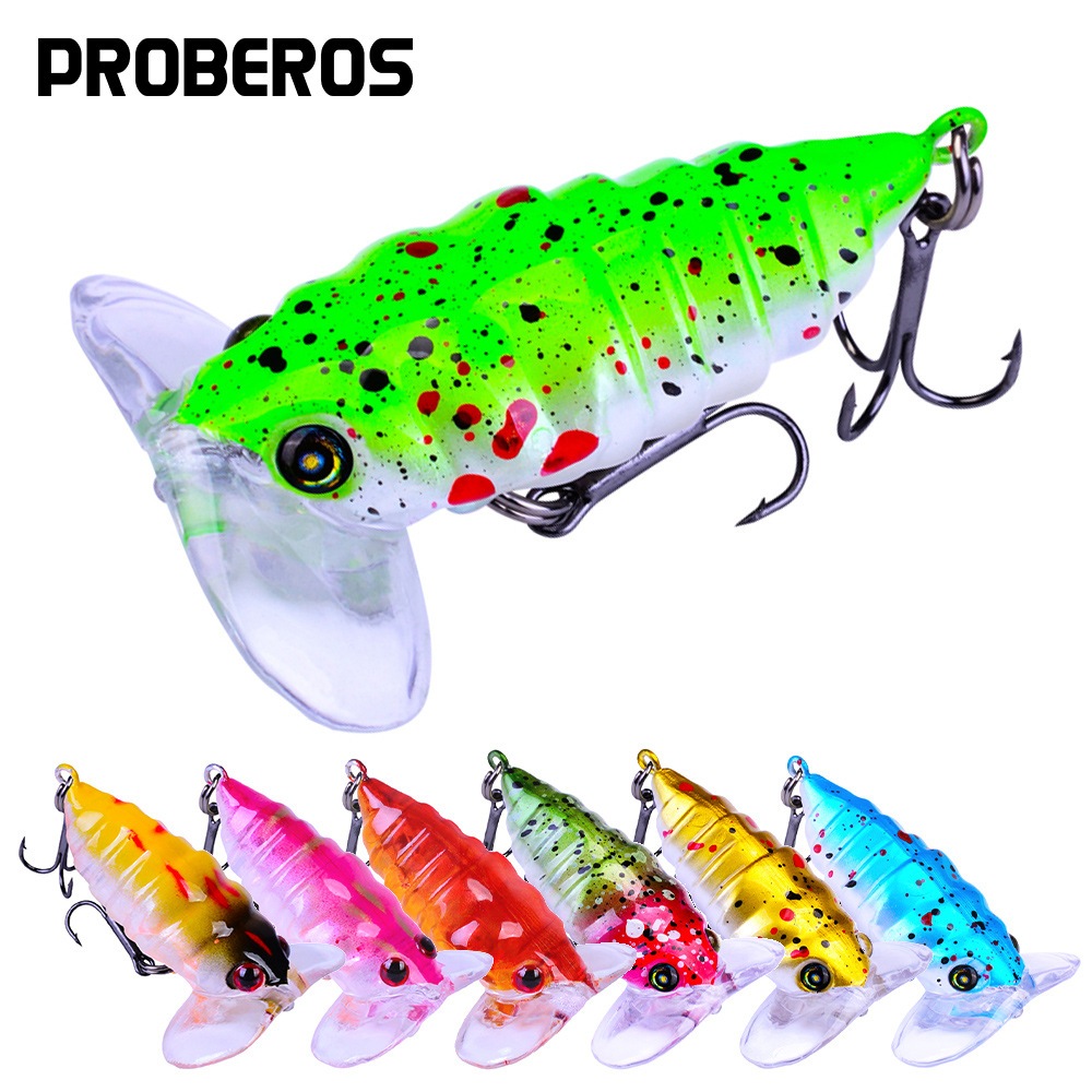 Laron kalen Umpan Pancing casting Nila tilapia mujaer wader ultralight top water lure 4 cm 4,15 gram