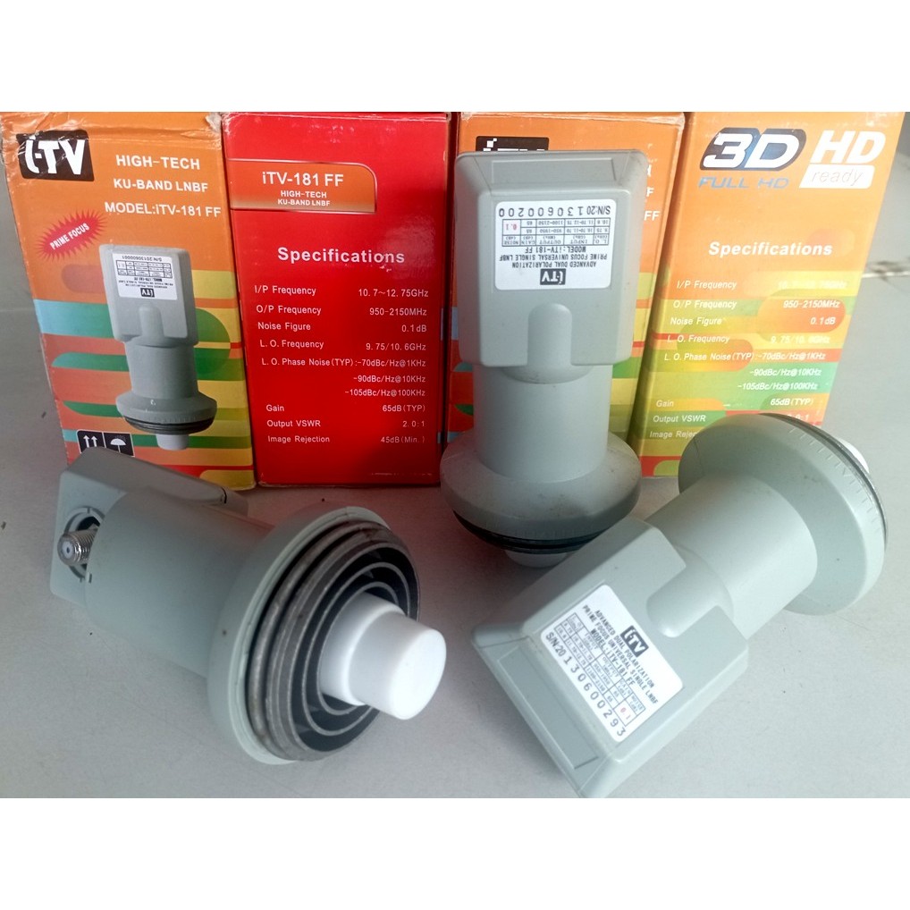 LNB Ku-BAND Single Output  ITV-181 FF Gain 65dB Noise Figure 0.1dB