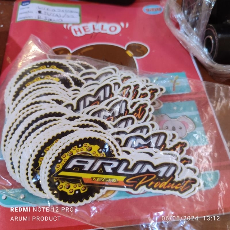 

stiker arumi product per 1 pcs