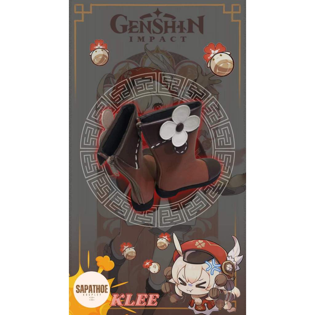 Klee - Genshin Impact - Sepatu - Boots - Wanita - Perempuan - Anak - Dewasa - Cosplay - sapathoecosp