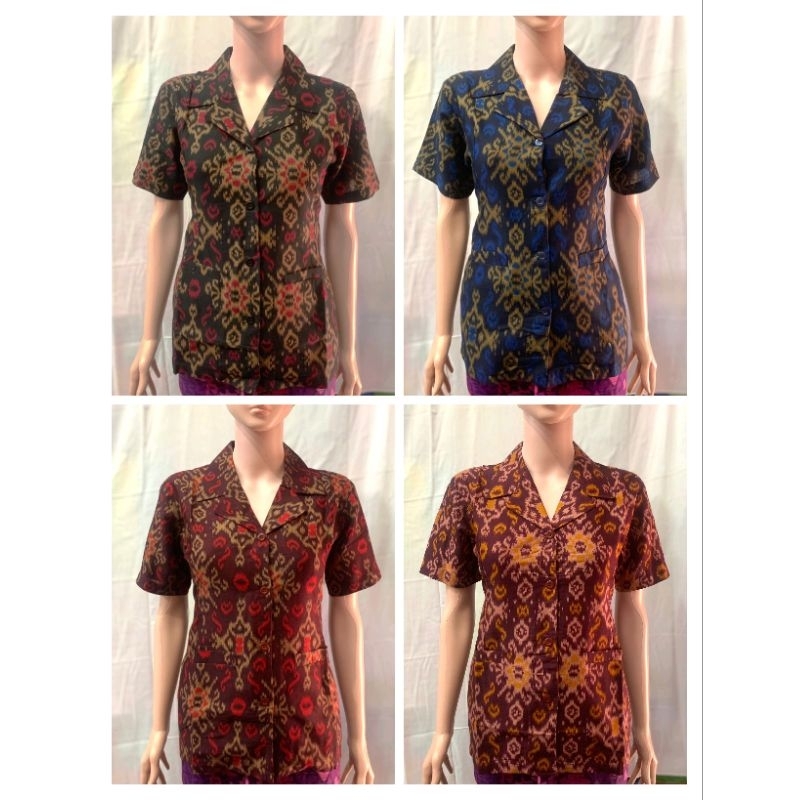 Kemeja Endek Wanita//Kemeja Kantor Wanita//Kemeja Kerja Wanita