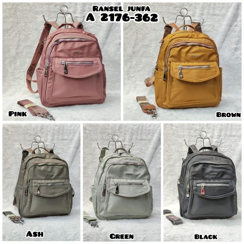 BEST SELLER  TAS RANSEL JUNFA ORIGINAL 2176-362 BAHAN PARASUT POLOS