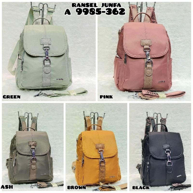 BEST SELLER  TAS RANSEL JUNFA ORIGINAL 9985-362 BAHAN PARASUT POLOS