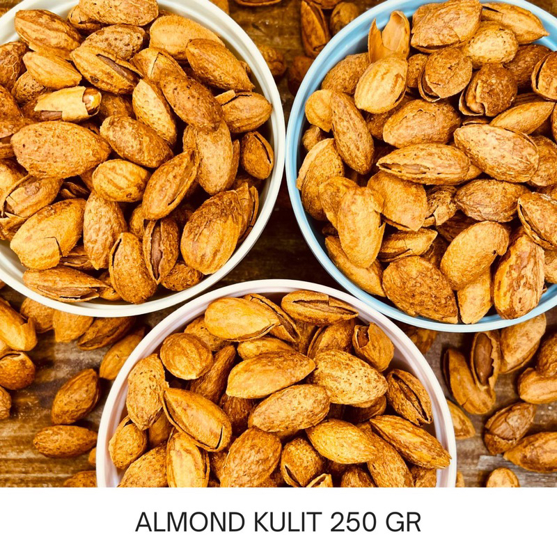 

ALMOND CANGKANG RASA SUSU 250 GR OLEH2 HAJI/UMROH