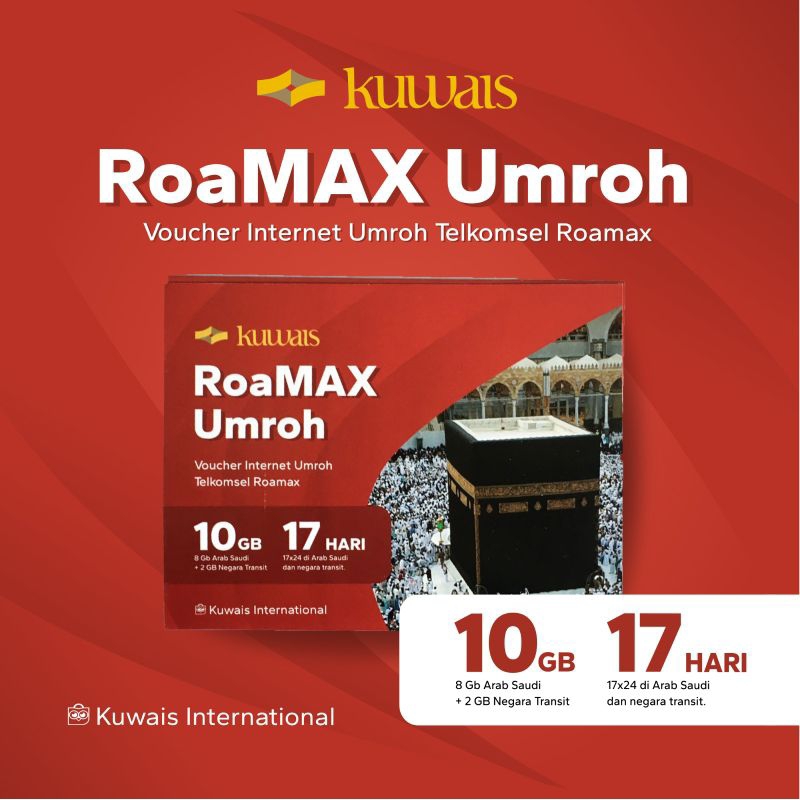 Paket Data Internet Umroh Telkomsel Roamax 10GB