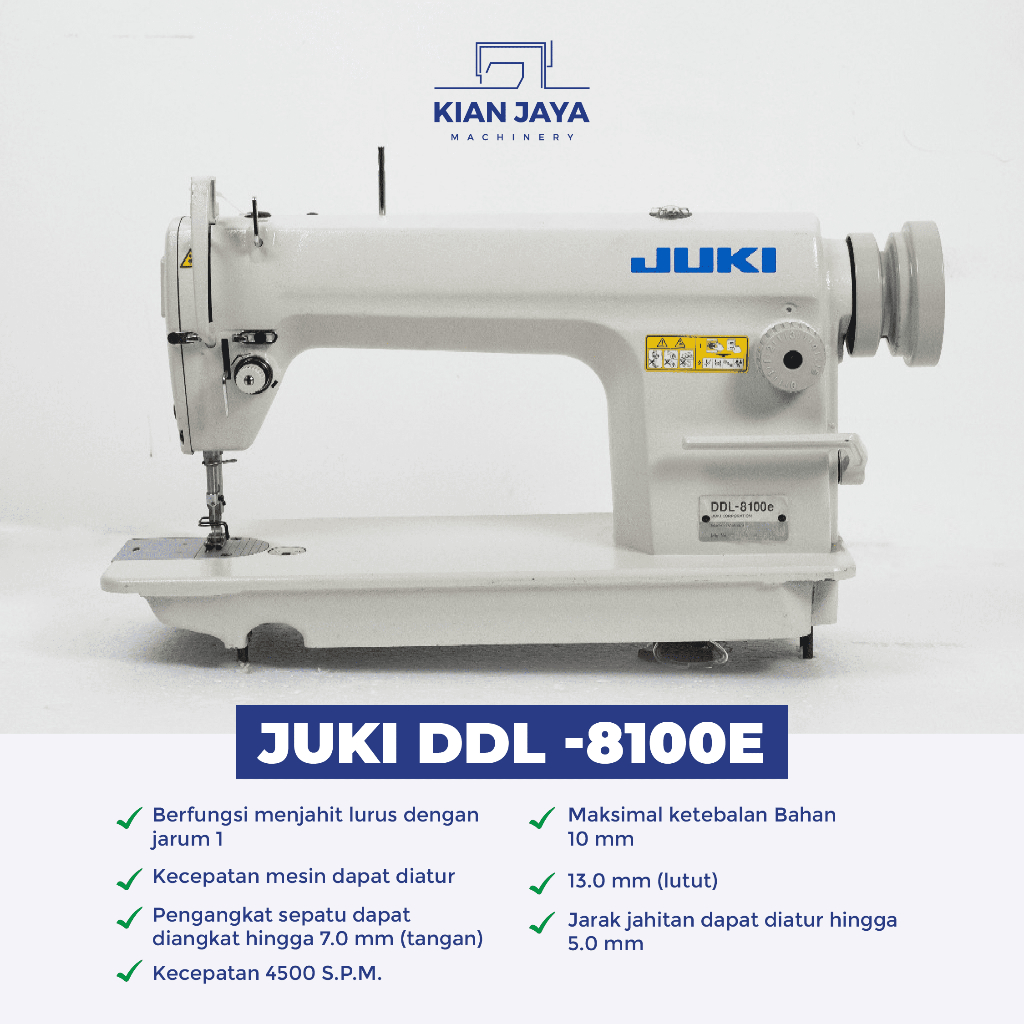 Mesin Jahit Jarum 1 Juki DDL-8100e | Mesin Jahit Jarum 1 Highspeed  Industrial Juki 8100e