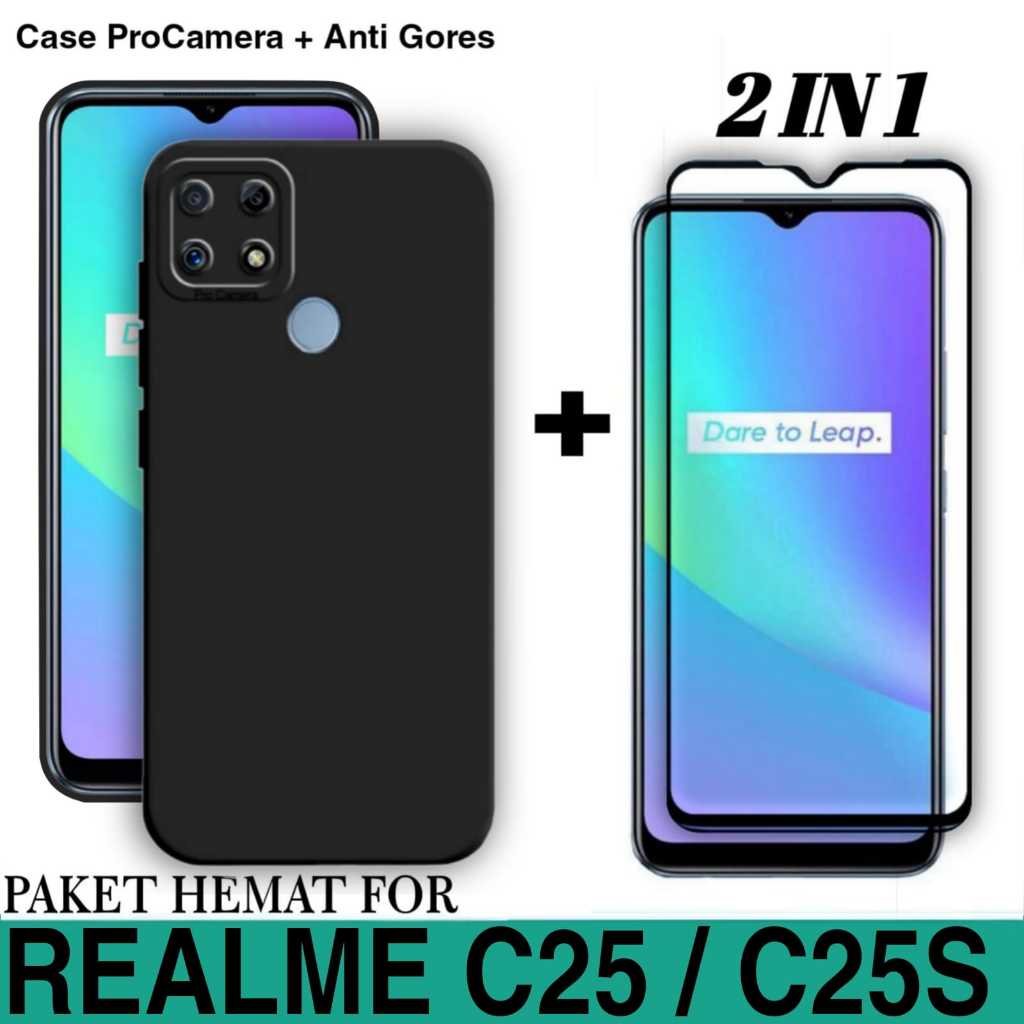 SOFT CASE REALME C25 C25S CASE LIQUID PRO CAMERA FREE TEMPERED GLASS