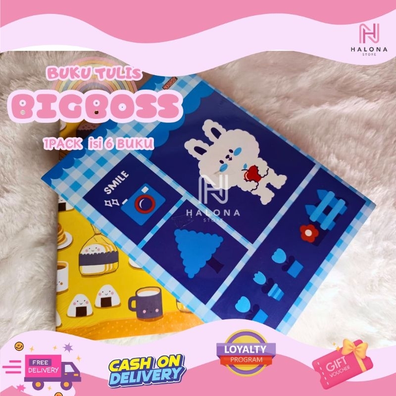 

[1 PACK isi 6pcs] Buku Tulis Big Boss isi 42 Lembar
