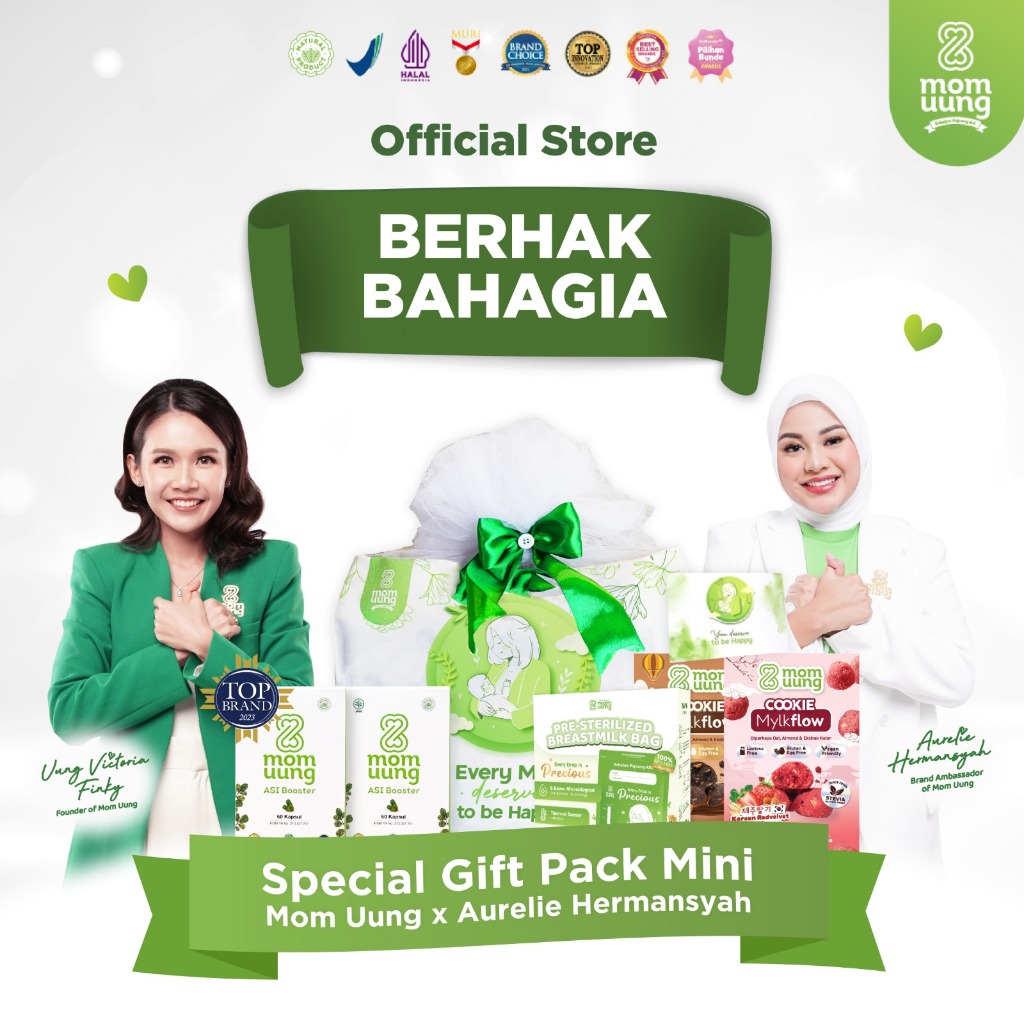 

Mom Uung Special Gift Pack Berhak Bahagia / Paket Menyusui / ASI Booster / Cookie Pelancar ASI