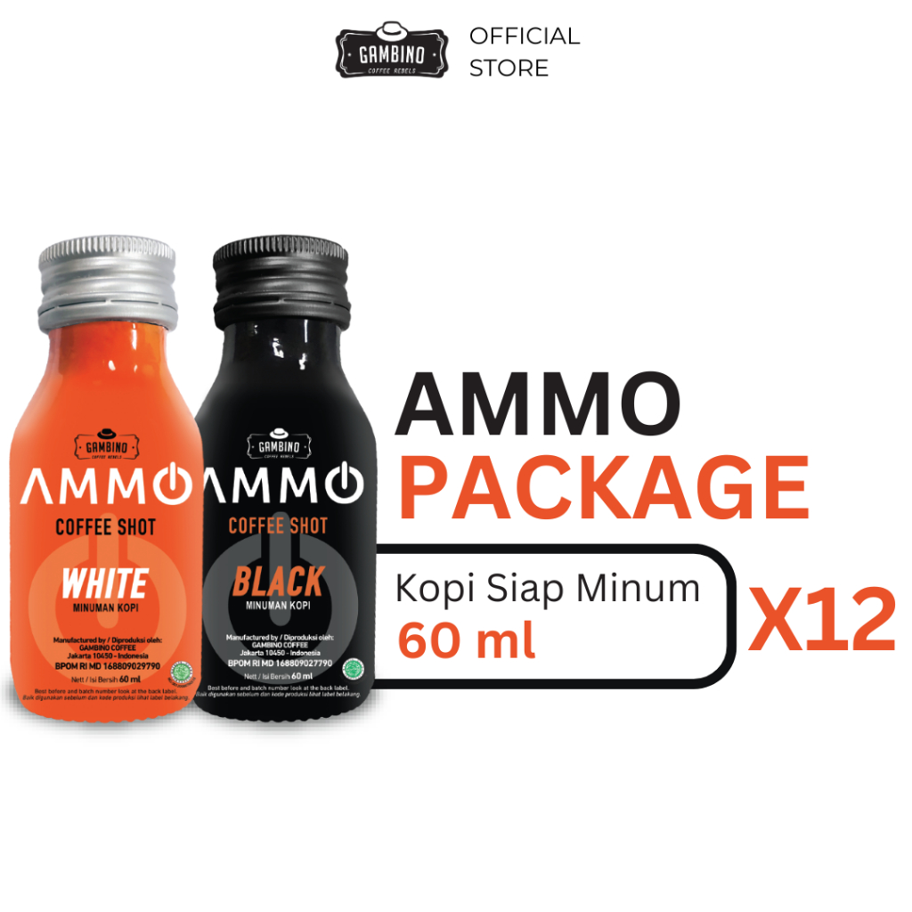 

Gambino Coffee Pack of 12 Bottles Ammo