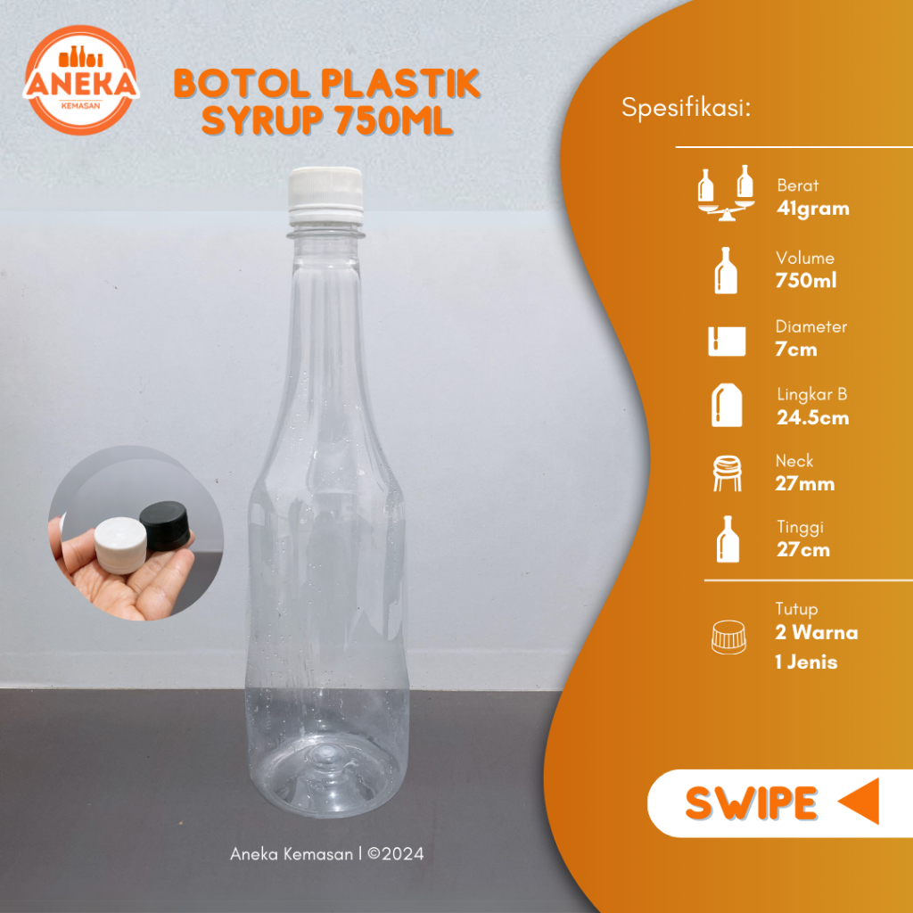 BOTOL PLASTIK SYRUP 750ML/BOTOL MADU 750ML