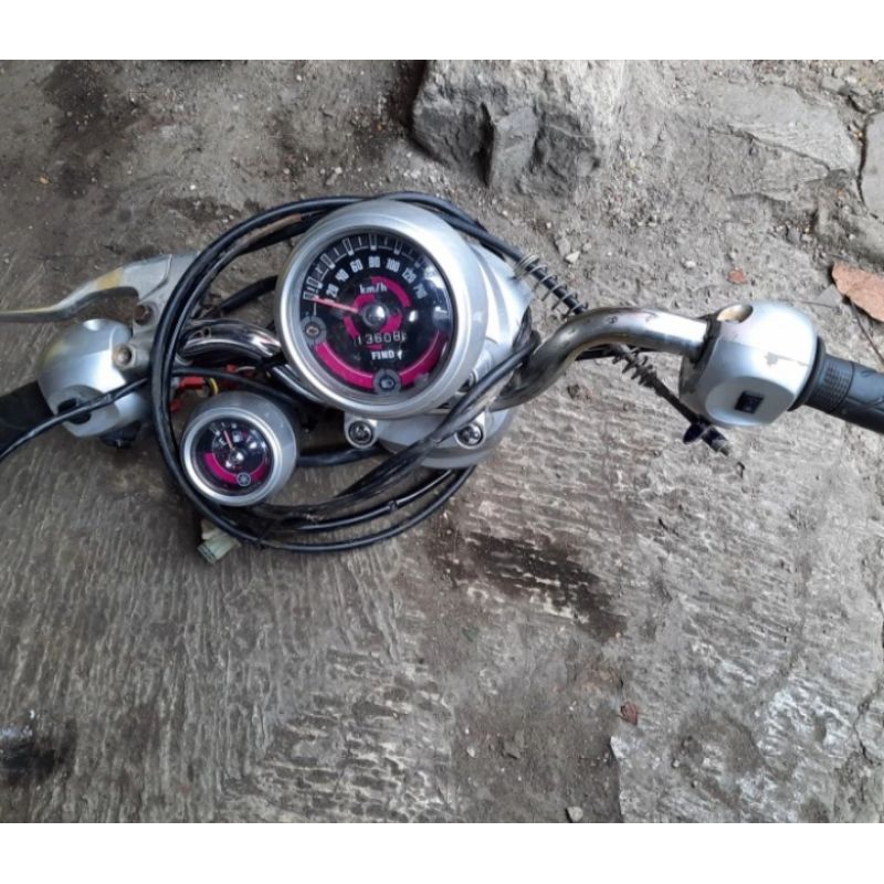 stang stir fullset speedometer saklar fino 115 fi original copotan