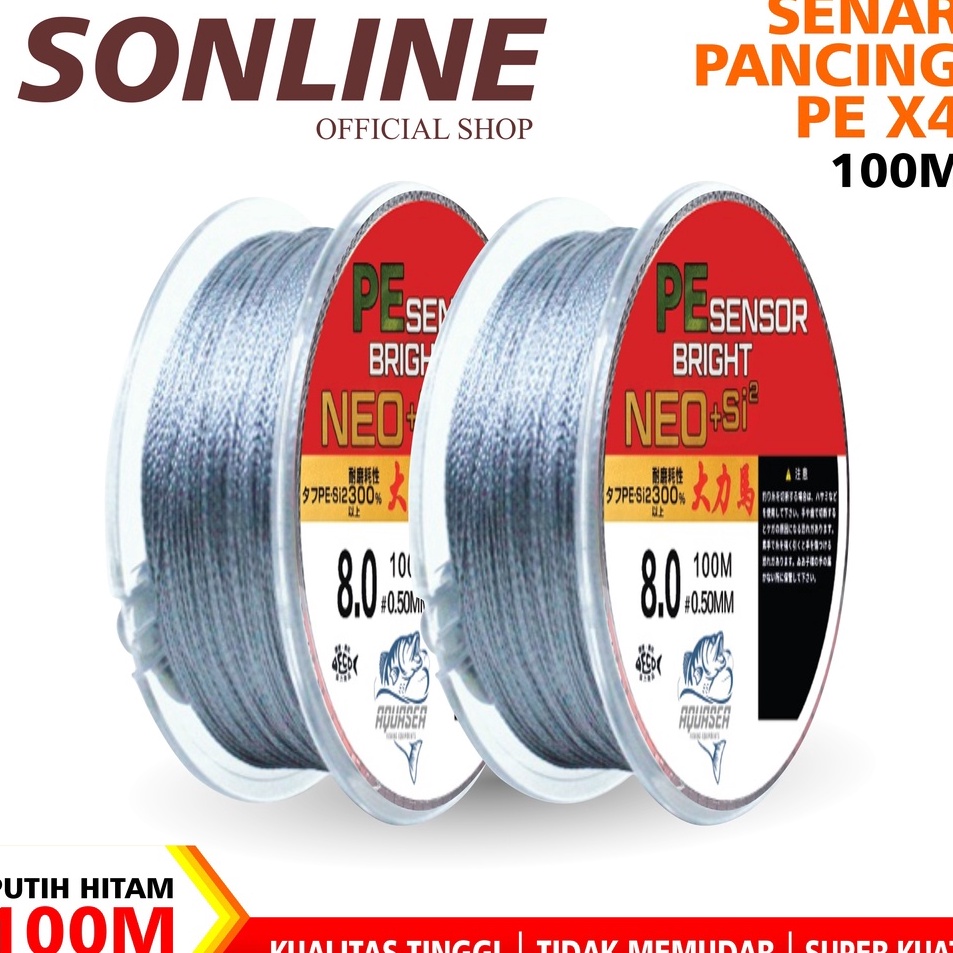 Eksklusif SONLINE Tali Pancing Catchway PE Sensor Bright NEOsi2 Jepang Senar Pancing 1m Super Kuat  