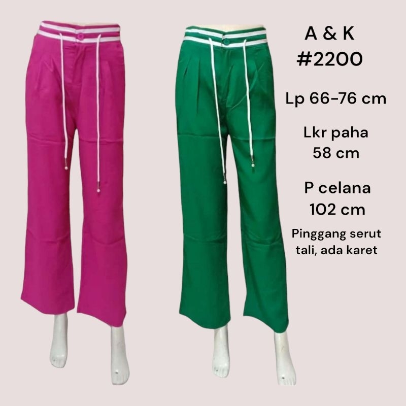 Celana kulot wanita import / Kulot pinggang karet  tali serut / Kulot  keren pinggang karet / Kulot 