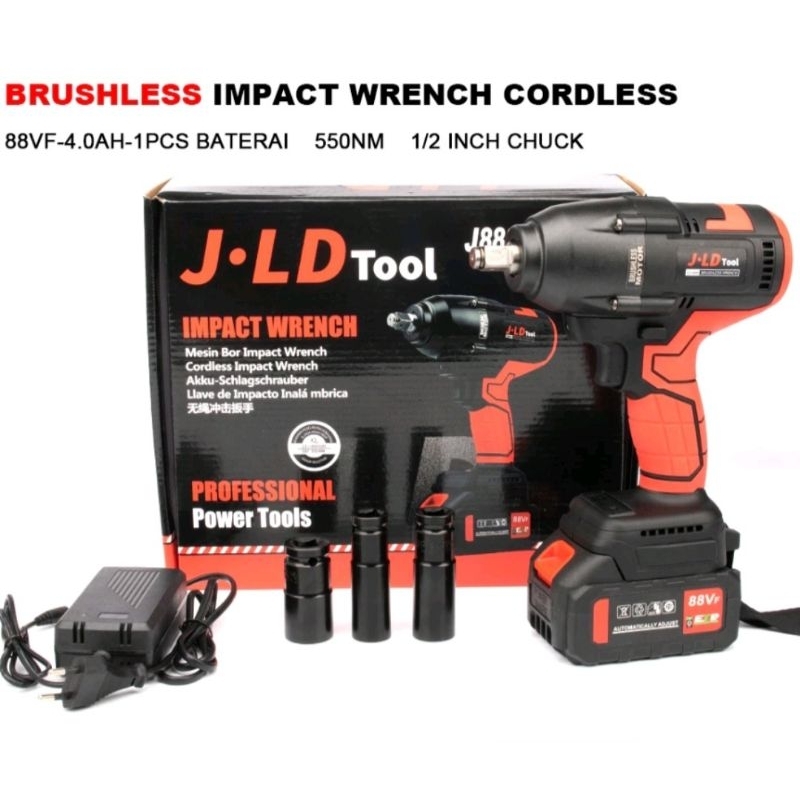 CORDLESS IMPACT WRENCH JLD BRUSHLESS 88VF TORSI BESAR 650NM
