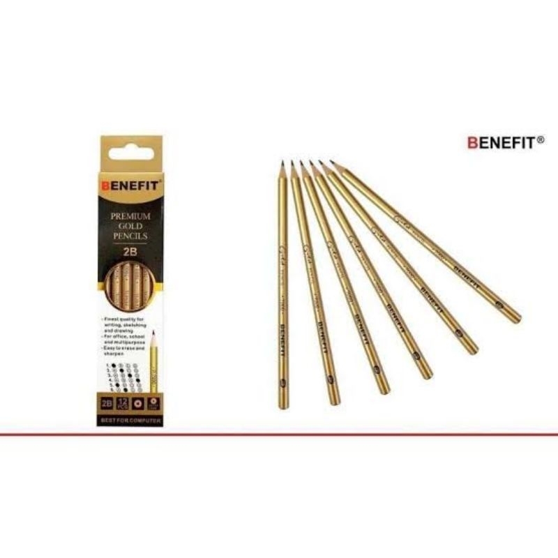 

Pensil 2B Premium Gold Platinum P-7000 (Isi 12 pcs)