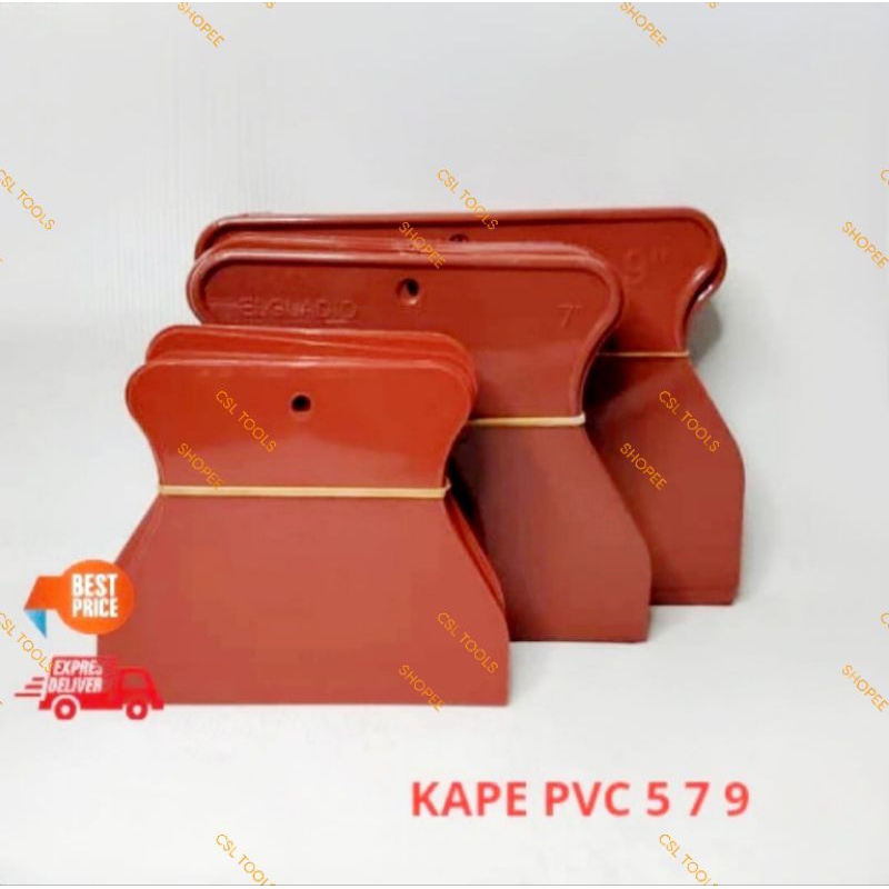 Kape PVC Plastik Skrap Scraper Plastik Alat Dempul 5" Kape Pvc - 5" inch