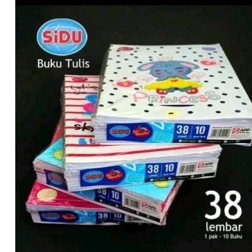 

Buku tulis SIDU isi 38 lembar / Buku tulis SIDU isi 10 per pack isi 38 lembar