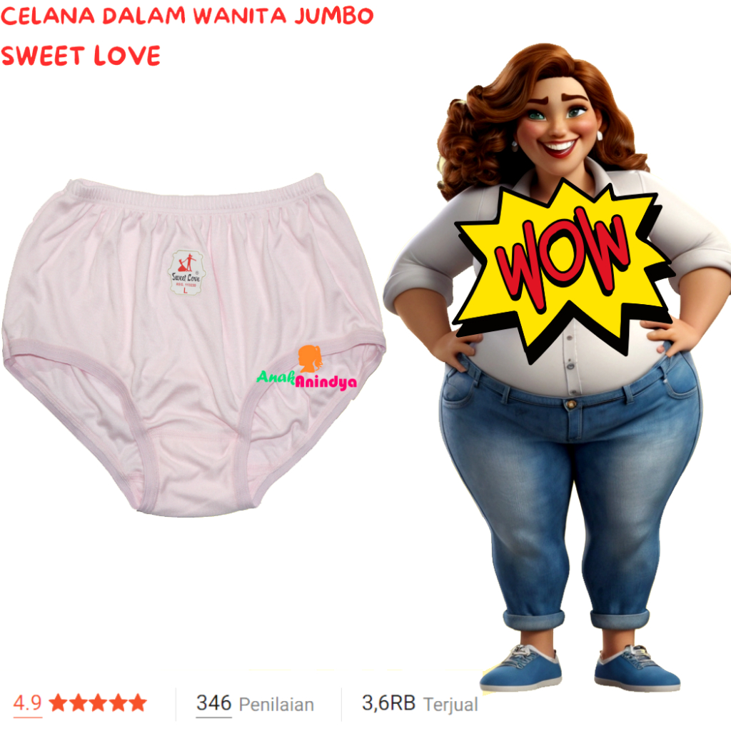CELANA DALAM  SWEET LOVE | CD WANITA BIG SIZE | CELANA DALAM WANITA JUMBO