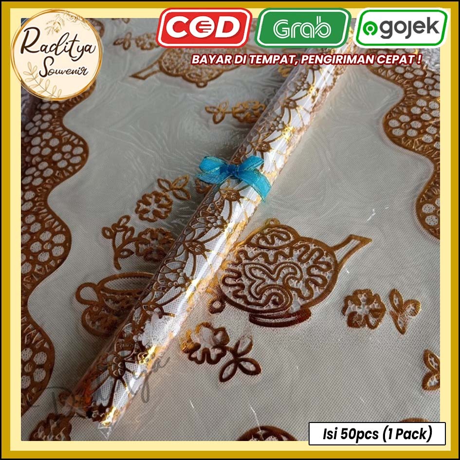 GROSIR Souvenir TAPLAK MEJA (isi 50pcs) Kemas PLASTIK PITA Sovenir Suvenir Pernikahan COD Murah