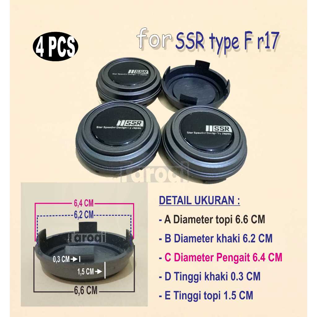 Tutup as roda ban mobil dop center velg ssr type f ring 17 SSR Type C r16