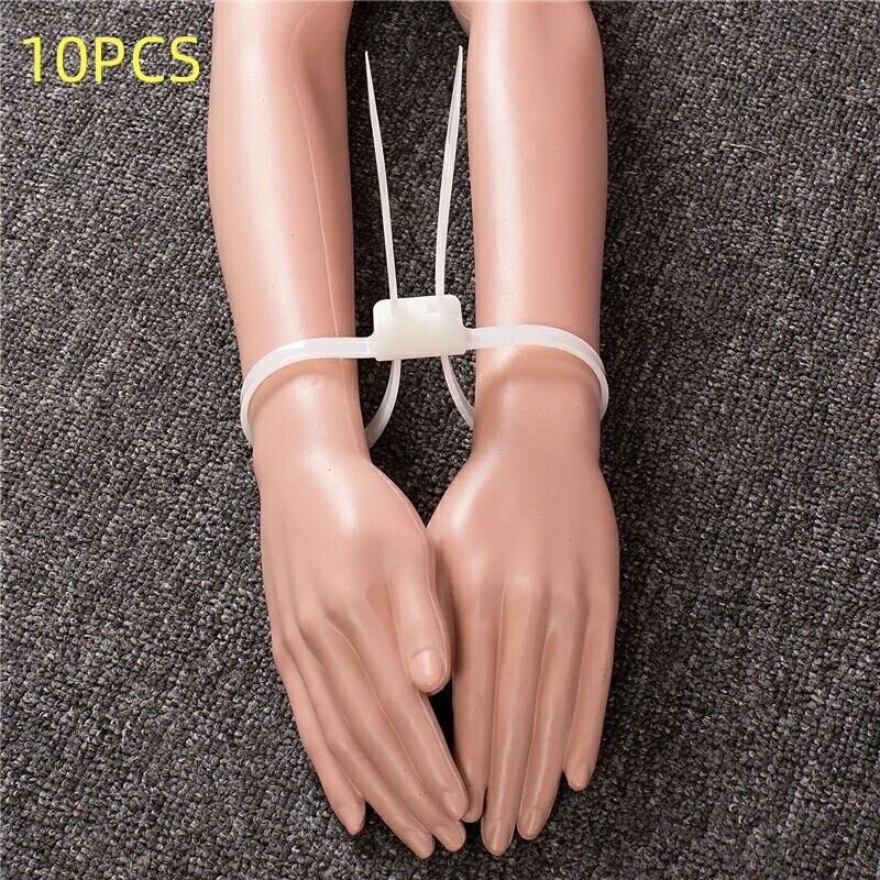 10PCS/SET Borgol Plastik /Cable Ties Plastik /Borgol Tangan Plastik Sekali Pakai/Borgol Polisi/Borgo
