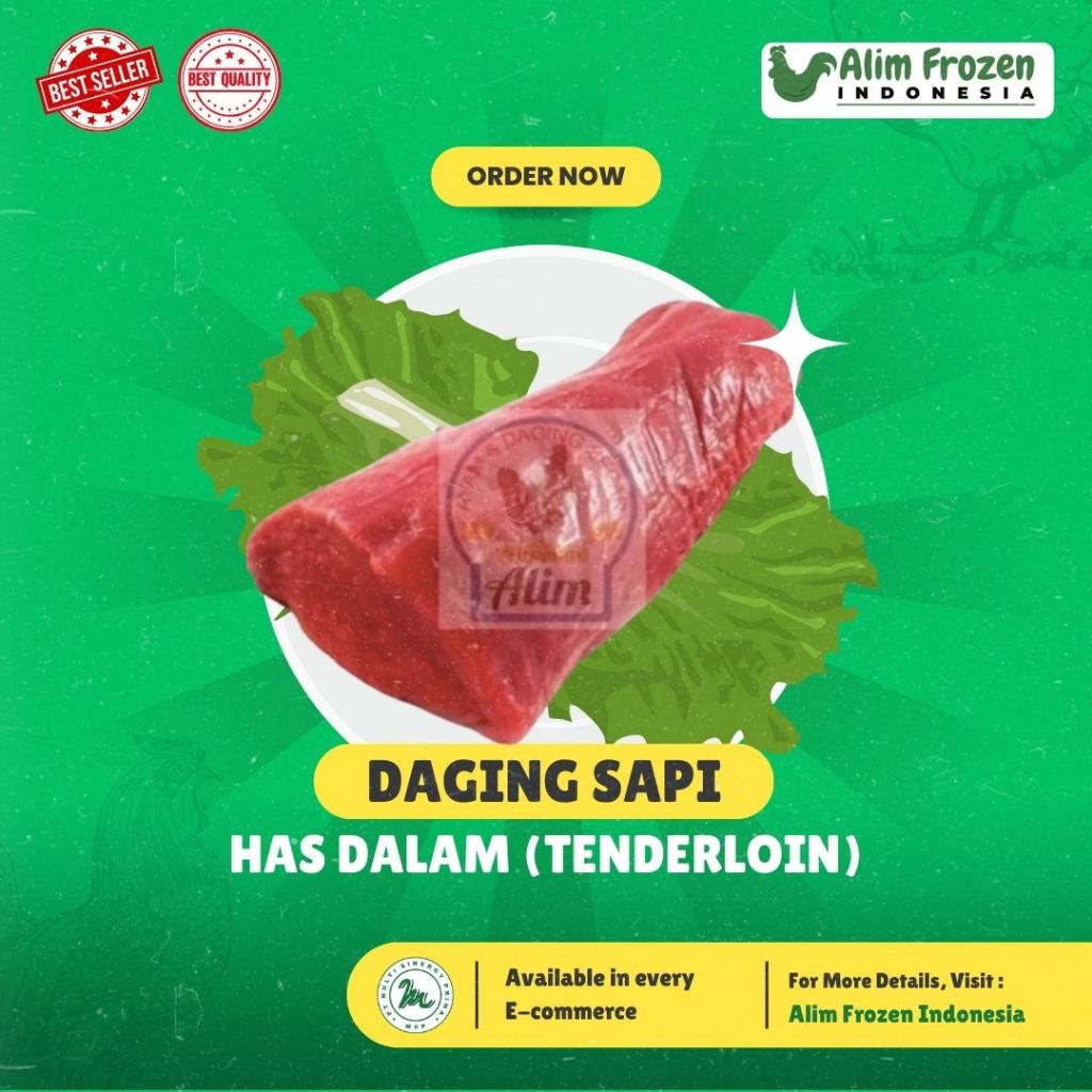 

Daging Sapi Has Dalam Iris Tipis (Sliced Beef Tenderlion) _ 1,0 KG Frozen