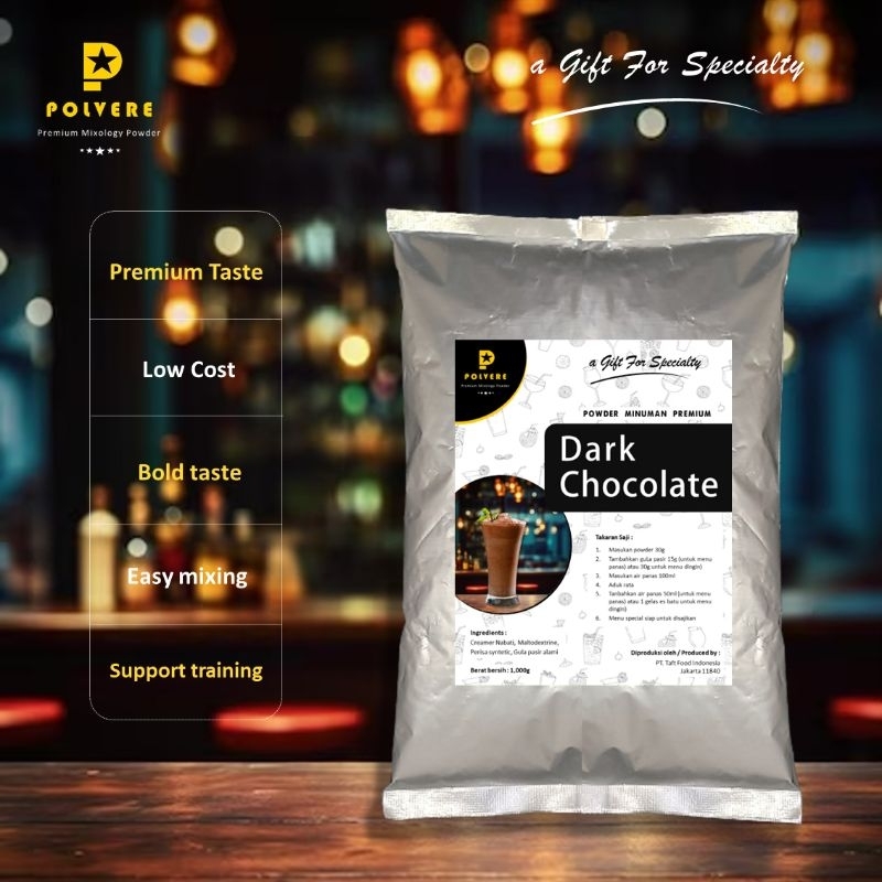 

POLVERE Bubuk Minuman Dark Chocolate Premium - Dark Chocolate Powder Drink