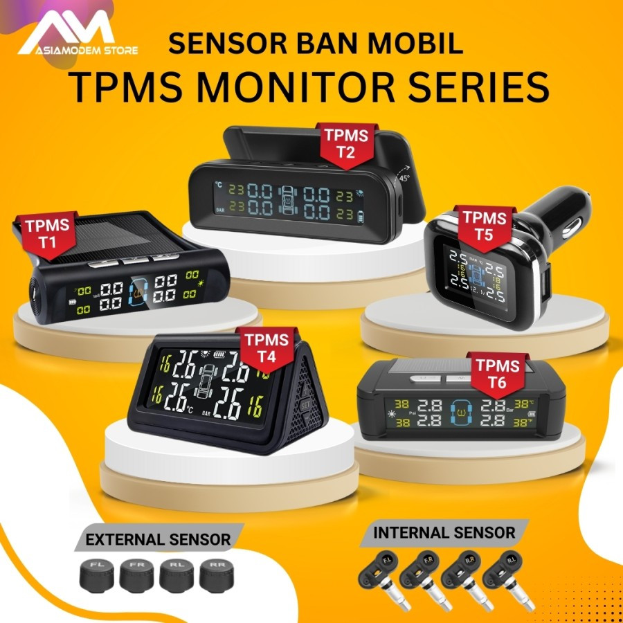 TPMS Sensor Monitor Tekanan Angin Ban Mobil External Internal