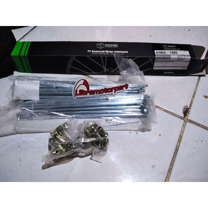 spoke rear jari-jari tromol roda velg belakang kawasaki kaze blitz edge zone zx130 zx 130 original 4