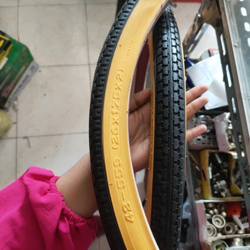 Ban Luar Ukuran 26x1.75/26x1.90/26x195/26x200 Swallow Sepeda Mini Keranjang & Mtb/Sepeda Gunung